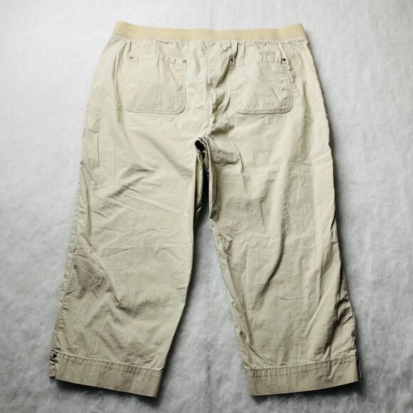 Chico's Womens Beige Straight Leg High Rise Casual Capri Pants Size 3 US X-Large - Picture 2 of 10
